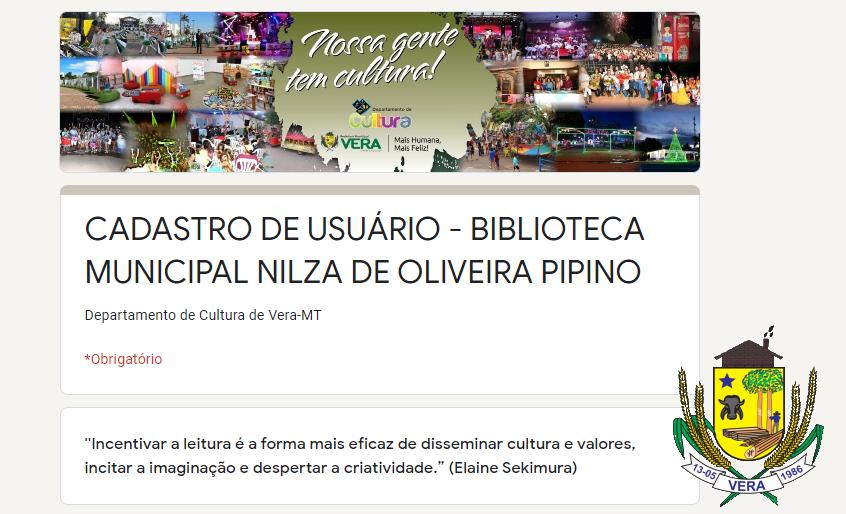 Realize aqui o seu cadastro de usuário para realizar empréstimos de livros da nossa biblioteca