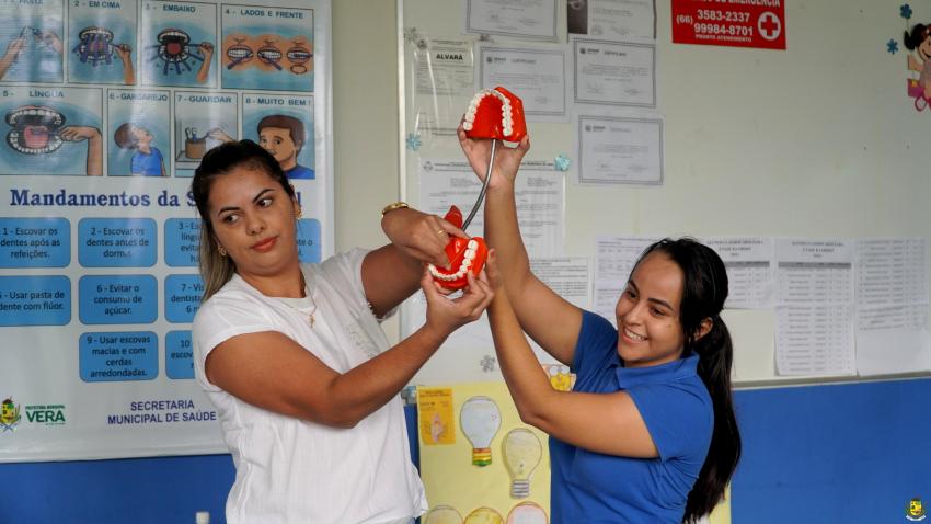 Ação do Programa Saúde na Escola - Escovação